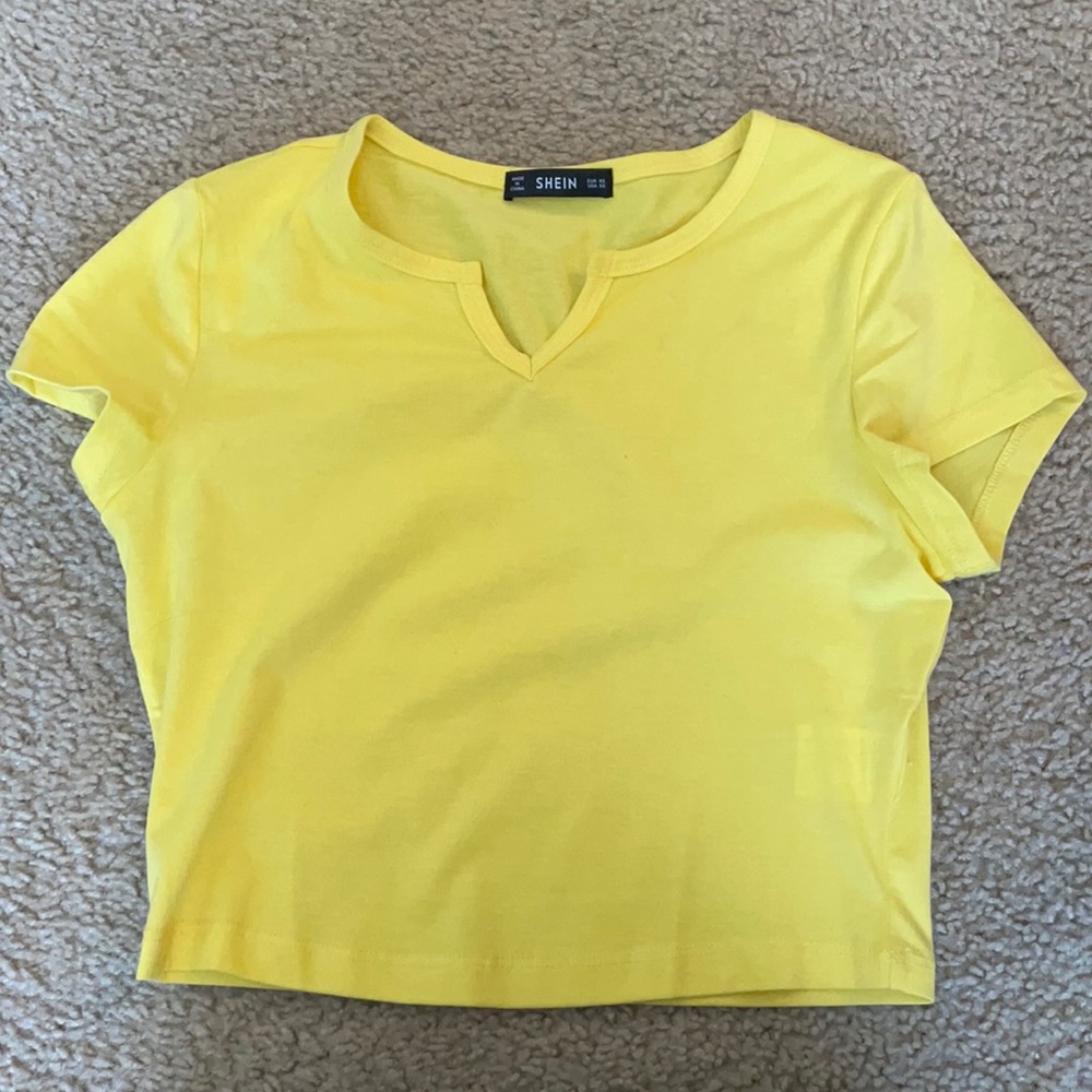 Yellow crop top